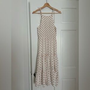 White Smocked Tiered Halter Maxi Dress